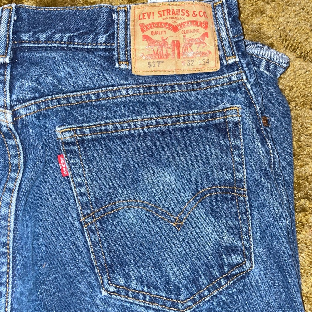 Mens 517 Levi’s 32x34 Blue Jeans